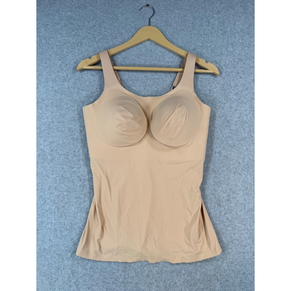 Evelyn Bobbie XL Bra Tank Nude Seamless Nylon EB Core Scoop Neck